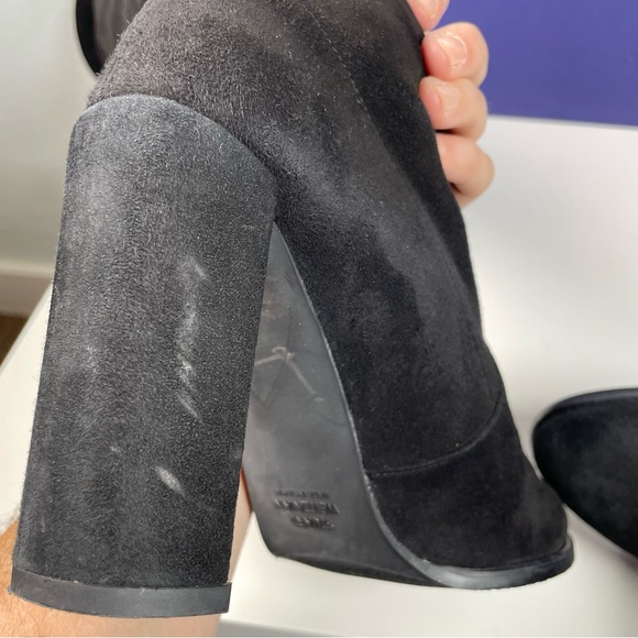 Stuart Weitzman HiLine Boots Black Suede 8.5 - Picture 10 of 16